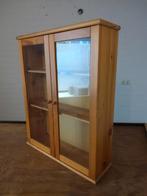Kleine vitrinekastjes grenenhout, Huis en Inrichting, Kasten | Vitrinekasten, Ophalen, 50 tot 100 cm, Minder dan 100 cm, Grenenhout