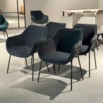 Luxe armstoelen stof antraciete grijs **magazijn sale**, Huis en Inrichting, Stoelen, Nieuw, Ophalen of Verzenden, Vier, Stof