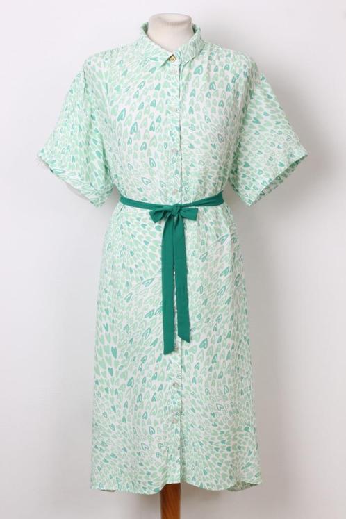 Zomer! Hartjes jurk Fabienne Chapot maat 40, Kleding | Dames, Jurken, Zo goed als nieuw, Maat 38/40 (M), Groen, Knielengte, Verzenden