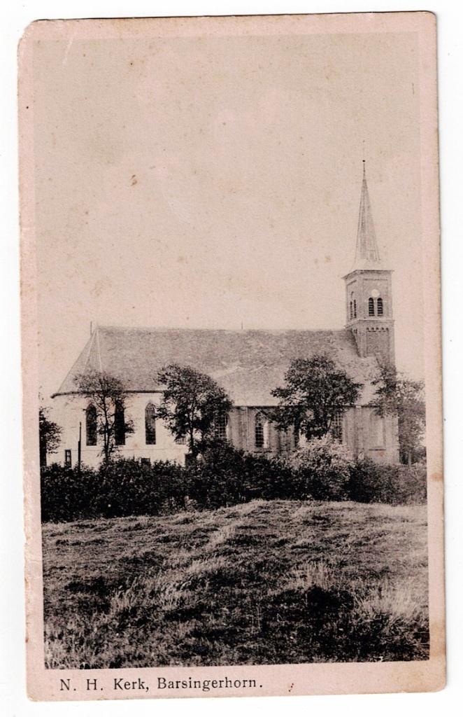 Barsingerhorn 1916. De N. H. Kerk., Verzamelen, Ansichtkaarten | Nederland, Gelopen, Noord-Holland, Voor 1920, Ophalen of Verzenden