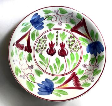  Grote Boerenbont Schaal Schotel Regout Maastricht Ned-Indië beschikbaar voor biedingen