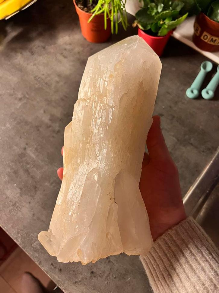 enorme candle kwarts kaarskwarts, dubbel getermineerd quartz, Verzamelen, Mineralen en Fossielen, Ophalen of Verzenden