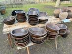 Oude houten schalen uit India, Ophalen, Gebruikt, Schaal, Rond