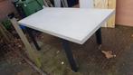 Betonlook eettafel 90 x 190, Huis en Inrichting, Tafels | Eettafels, Ophalen, Gebruikt, 50 tot 100 cm, Vijf personen of meer