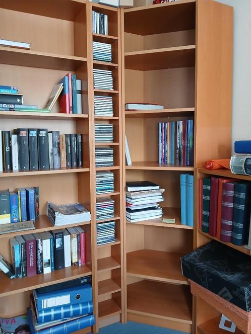 Ikea Billy hoekkast + CD kast, Huis en Inrichting, Kasten | Boekenkasten, Gebruikt, 50 tot 100 cm, 200 cm of meer, 25 tot 50 cm