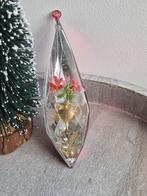 Vintage kerstbal diorama rood vaas met bloemen, Diversen, Kerst, *, Gebruikt, *, Ophalen of Verzenden
