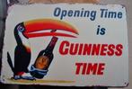 GUINNESS REKLAME -METAAL-, Ophalen of Verzenden, Gebruikt, Reclamebord