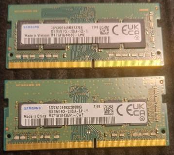 2x 8GB 1Rx8 PC4-3200AA-SA1-11 Samsung beschikbaar voor biedingen