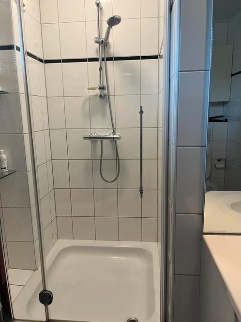 Douchedeur gehard glas (8mm) + toebehoren, Huis en Inrichting, Badkamer | Complete badkamers, Gebruikt, Ophalen