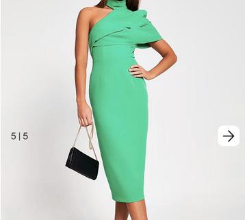 Groene One-Shoulder Jurk - River Island beschikbaar voor biedingen