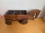 Rustieke speelgoed paard en wagen, Ophalen of Verzenden