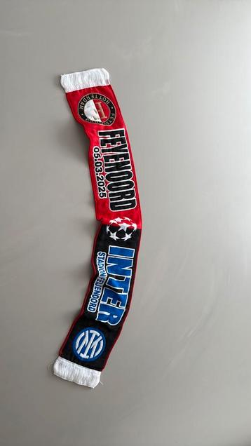 Feyenoord Inter Milan champions league scarf sjaal beschikbaar voor biedingen