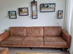 BePureHome Rodeo 3 zits bank cognac, Huis en Inrichting, Banken | Complete zithoeken, Gebruikt, Leer, Ophalen