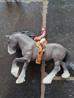 Schleich paard met ruiter en zwarte kat, Ophalen of Verzenden, Zo goed als nieuw