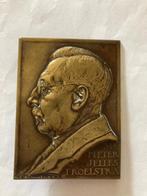 Bronzen Plaquette 1926 PJ Troelstra van JC Wienecke, Ophalen of Verzenden