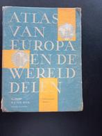 Vintage Atlas van Europa en de Wereld, Gelezen, Overige atlassen, G. Prop, B.J. Ter Beek, Ophalen of Verzenden