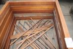 3 hardhouten raamkozijnen afmeting:120x120 cm ook per kozijn, Raamkozijn, Zo goed als nieuw, 75 tot 150 cm, Hout
