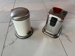 Pedaalemmers metaal stijl, Ophalen of Verzenden, Zo goed als nieuw, Minder dan 10 liter, Metaal