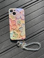 NIEUW! Telefoonfrontje Iphone 12/13 bloemenprint met hanger, Ophalen of Verzenden, Nieuw, IPhone 13, Frontje of Cover