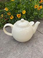 Grote XL theepot 2 liter, creme, Huis en Inrichting, Ophalen, Overige typen, Zo goed als nieuw, Effen