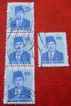 Indonesië - 4x President Soekarno, Postzegels en Munten, Zuidoost-Azië, Verzenden, Gestempeld