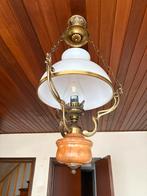 Antieke hanglamp landelijke stijl, Huis en Inrichting, Ophalen, Gebruikt, Glas, Minder dan 50 cm