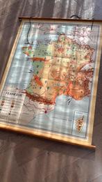 Oude schoolkaart Frankrijk - Aardrijkskunde, Antiek en Kunst, Antiek | Schoolplaten, Ophalen, Aardrijkskunde