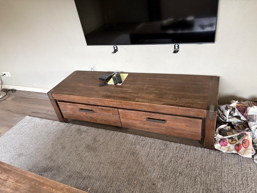 Tv meubel, Ophalen, Gebruikt, 150 tot 200 cm, 25 tot 50 cm