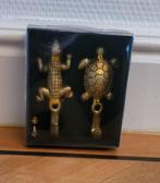 Nieuw! Goudkleurige wandhaken, dieren, krokodil, schildpad, Huis en Inrichting, Woonaccessoires | Kapstokken, Ophalen of Verzenden