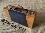 Aktentas, leren koffertje met draagband, Sieraden, Tassen en Uiterlijk, Tassen | Schooltassen, Ophalen, Gebruikt, Overige kleuren