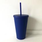 Blauwe Starbucks Beker met Rietje royal blue blauw, Ophalen of Verzenden, Zo goed als nieuw