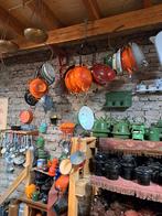 Leuk oude oranje Emaille keukenrek, Antiek en Kunst, Ophalen