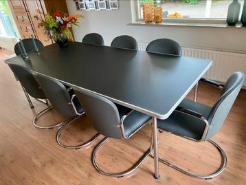 8 Gispen 413RL stoelen (ook per 2, 4 of 6 te koop) beschikbaar voor biedingen