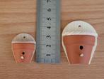 Terracotta vogelhuisjes met dakje en achterkant v. mooi hout, Ophalen of Verzenden, Nieuw, Gebruiksvoorwerp