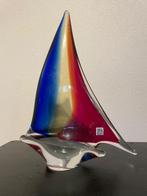 Glaskunst : Glazen zeilschip, ca. 25 cm. hoog., Antiek en Kunst, Antiek | Glas en Kristal, Ophalen