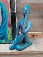Vintage beeld ornament blauw jaren 70, Ophalen of Verzenden, Gebruikt, Mens