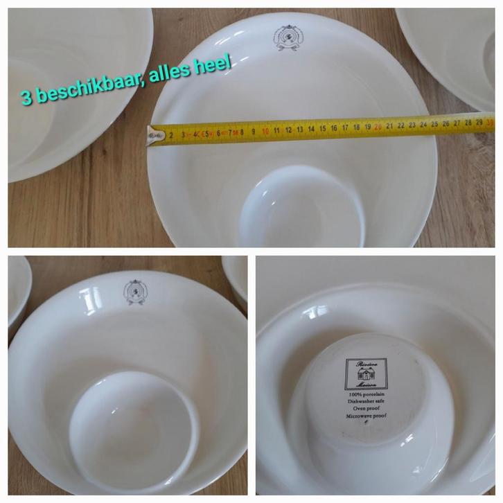 3 mossel of snack borden schalen riviera maison, Huis en Inrichting, Keuken | Servies, Bord(en), Overige stijlen, Verzenden