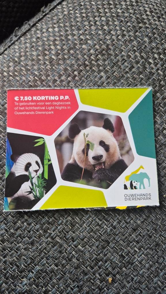 Kortingsbon Ouwehand Dierenpark - €7,50 korting!, Tickets en Kaartjes, Kortingen en Cadeaubonnen