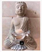 Beton Boeddha beeld voor olie of wierook binnen buiten 18 cm, Tuin en Terras, Steen, Ophalen of Verzenden, Zo goed als nieuw, X
