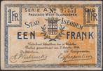 Belgie Noodgeld 1914 Stad Iseghem 1 Frank  West Vlaanderen, Ophalen of Verzenden, Los biljet