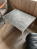 VTG Baubaus Sidetable met Stalen Frame & Leistenen Blad 60s, Ophalen, Gebruikt, 50 tot 100 cm, Bauhaus, Brutalist, Modernist, Mid-Century