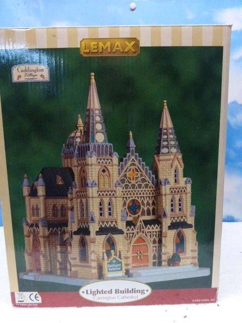 lemax Caddington Cathedral kerstdorp kerk kersthuisje kerst, Diversen, Kerst, Zo goed als nieuw, Ophalen of Verzenden