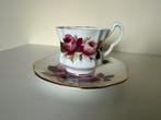 Royal Windsor bloemen kopje met schotel nieuwstaat, Ophalen of Verzenden, Zo goed als nieuw, Porselein, Kop en/of schotel