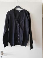 ANNI ROLFI ZWART FIJN GEBREID VEST MET KNOOPJES MAAT L 42/44, Zwart, Maat 42/44 (L), Nieuw, Anni Rolfi