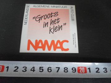 sticker NAMAC Groots in het klein Miniatuur Auto's  *  beschikbaar voor biedingen