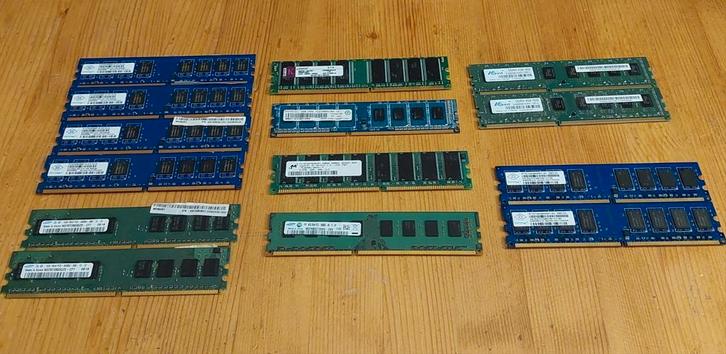 Diverse RAM-sticks, Computers en Software, RAM geheugen, Zo goed als nieuw, Desktop, Ophalen of Verzenden