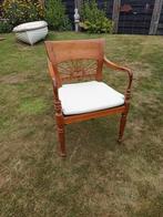 teakhouten stoel met armleuningen, Antiek en Kunst, Antiek | Meubels | Stoelen en Banken, Ophalen