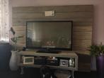 Houten TV Meubel met Achterwand, Gebruikt, Ophalen of Verzenden, 200 cm of meer, Industriël