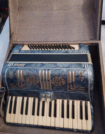 Accordeon met koffer vintage model beschikbaar voor biedingen
