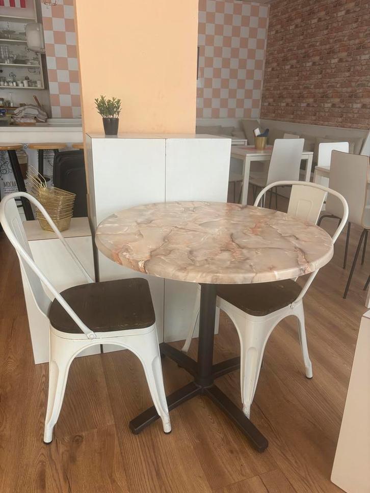 Ronde tafel met 2 stoelen, Antiek en Kunst, Antiek | Meubels | Tafels, Ophalen